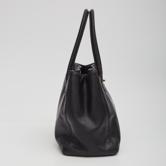 CHANEL BLACK CAVIAR LEATHER CERF EXECUTIVE TOTE BAG 2002 - Picture 4 of 11